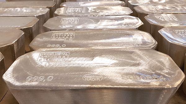 LBMA 1000 oz silver bars stored at The Safe House vault in Singapore